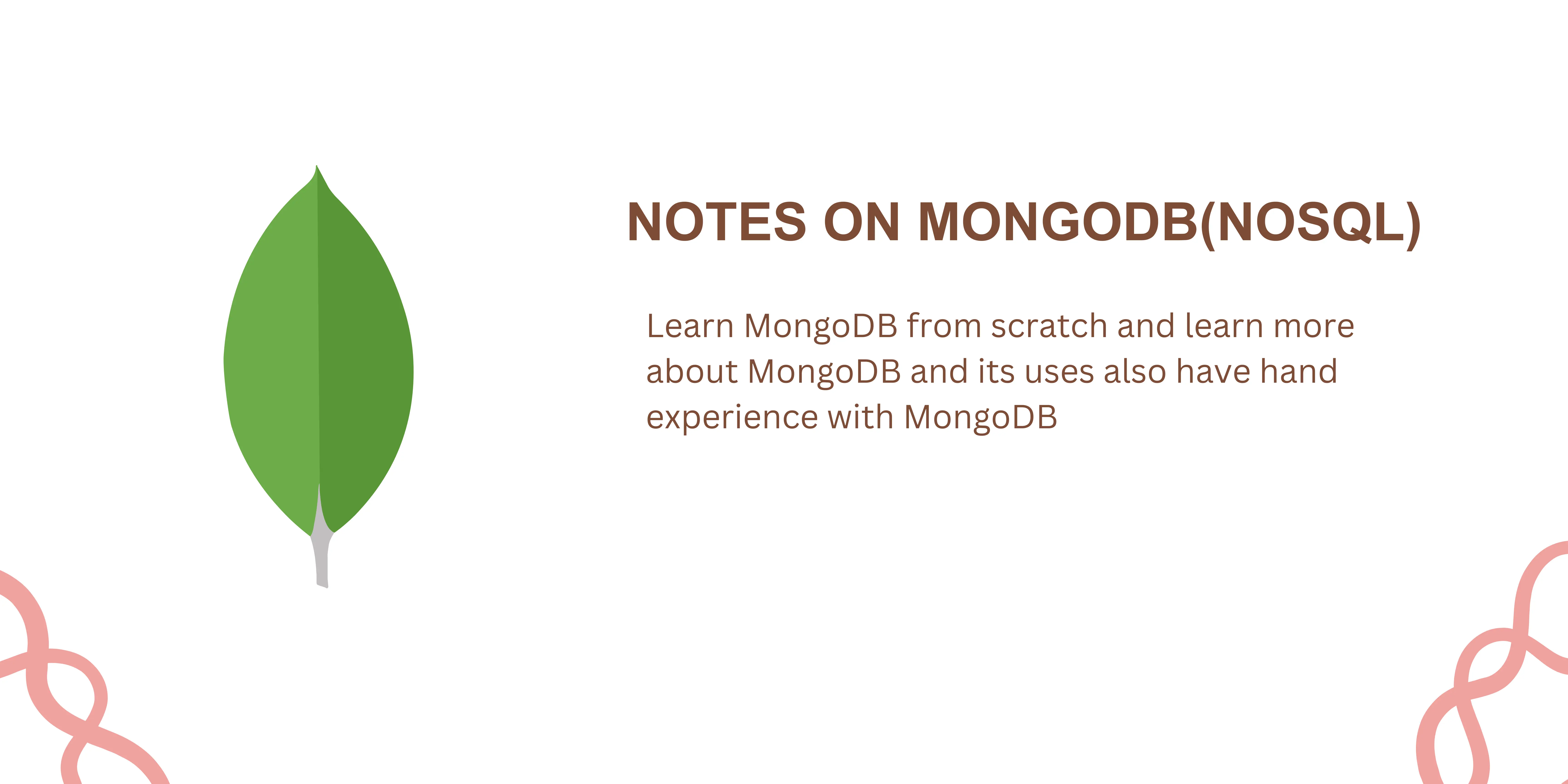  MongoDB NoSQL DB Notes for Beginners and Professionals